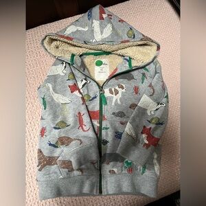 💚Mini Boden Animal Print Hoodie Size 5-6Y💚